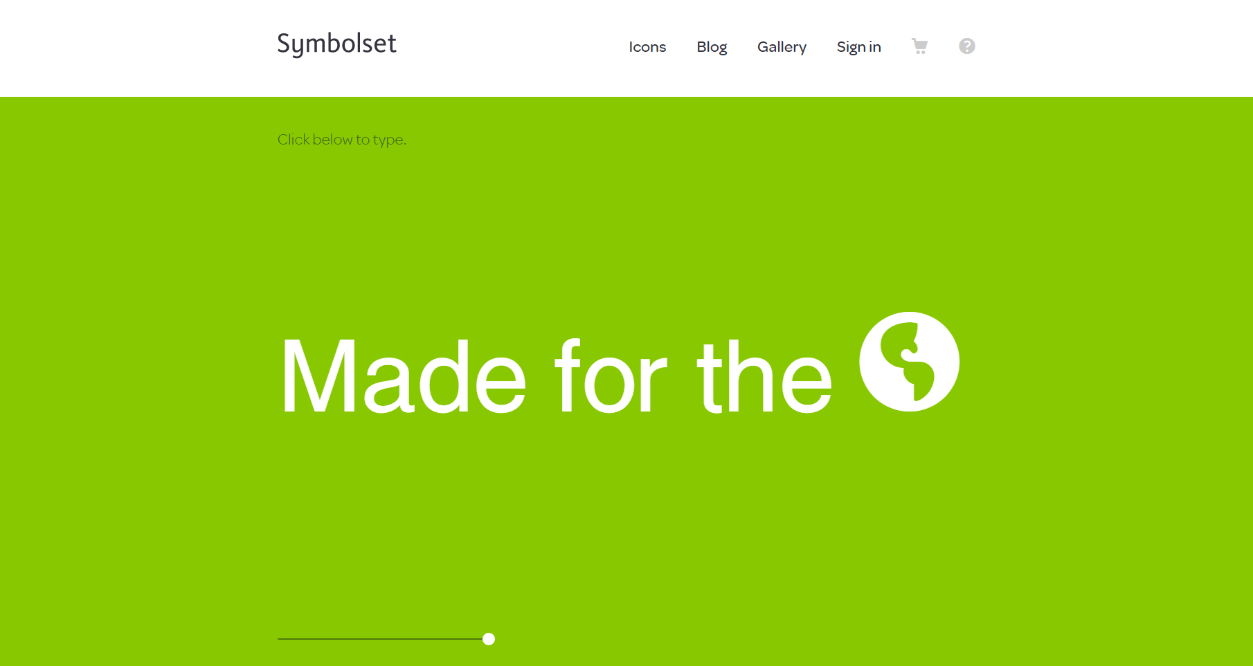 symbolset minimalist web design with color