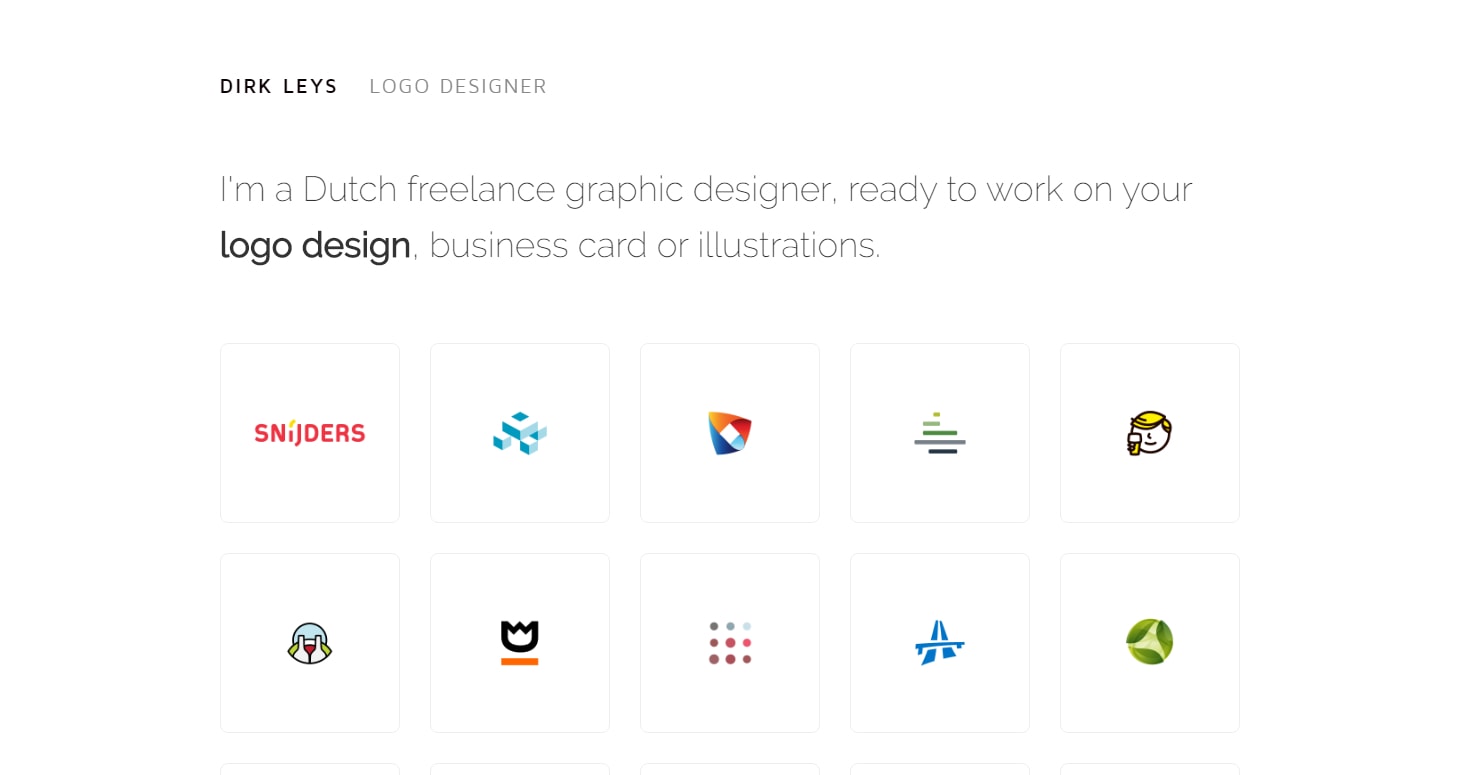 minimalist web design with icons