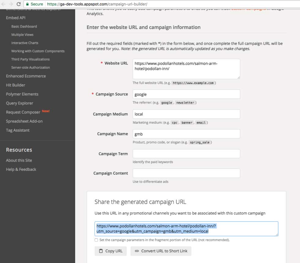 google analytics utm url builder 