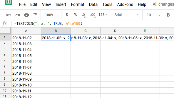 textjoin in excel for dates