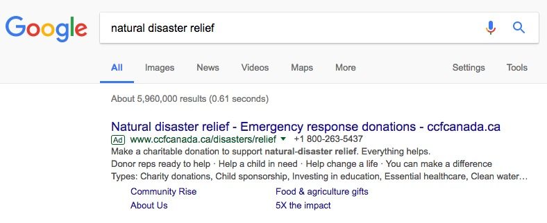 google-adwords-search-ad-non-profit