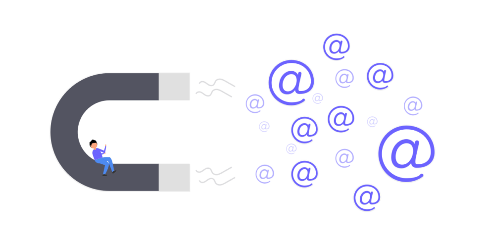 Large magnet attracting emails